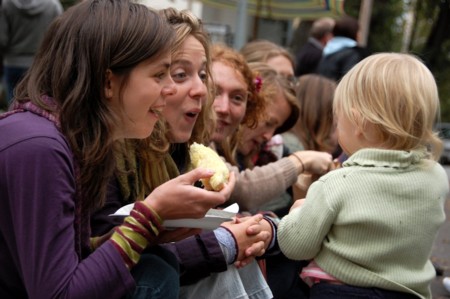 Kids made a big impression at the Black Street party. (Photo courtesy of Eli Gordon)